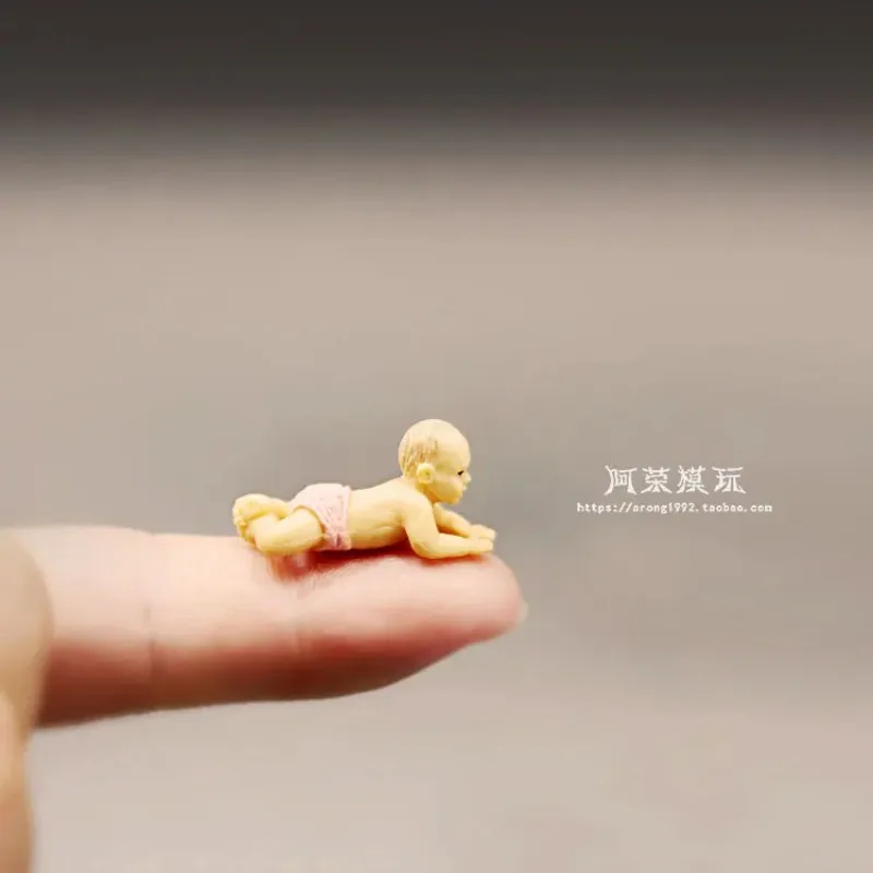 Simulator Educational Crawl Baby Figure Model Miniatures Cute Climb Kids Doll Ornaments Action Figures Figurine Fairy Garden Toy