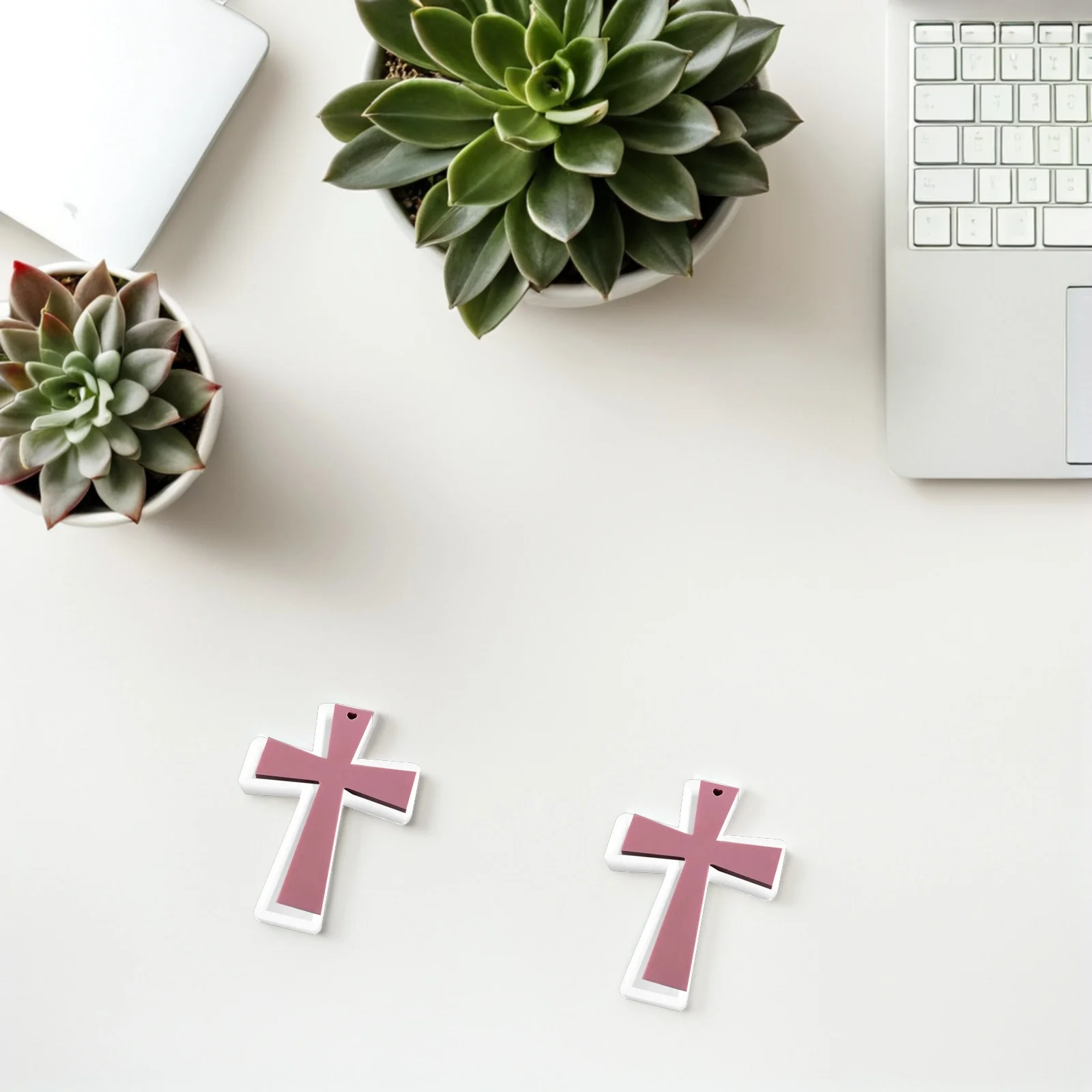 

2Pcs Cross Silicone Mold Flexible DIY Epoxy Casting Mold for Keychain Pendant Craft Making Supplies Cross Shape