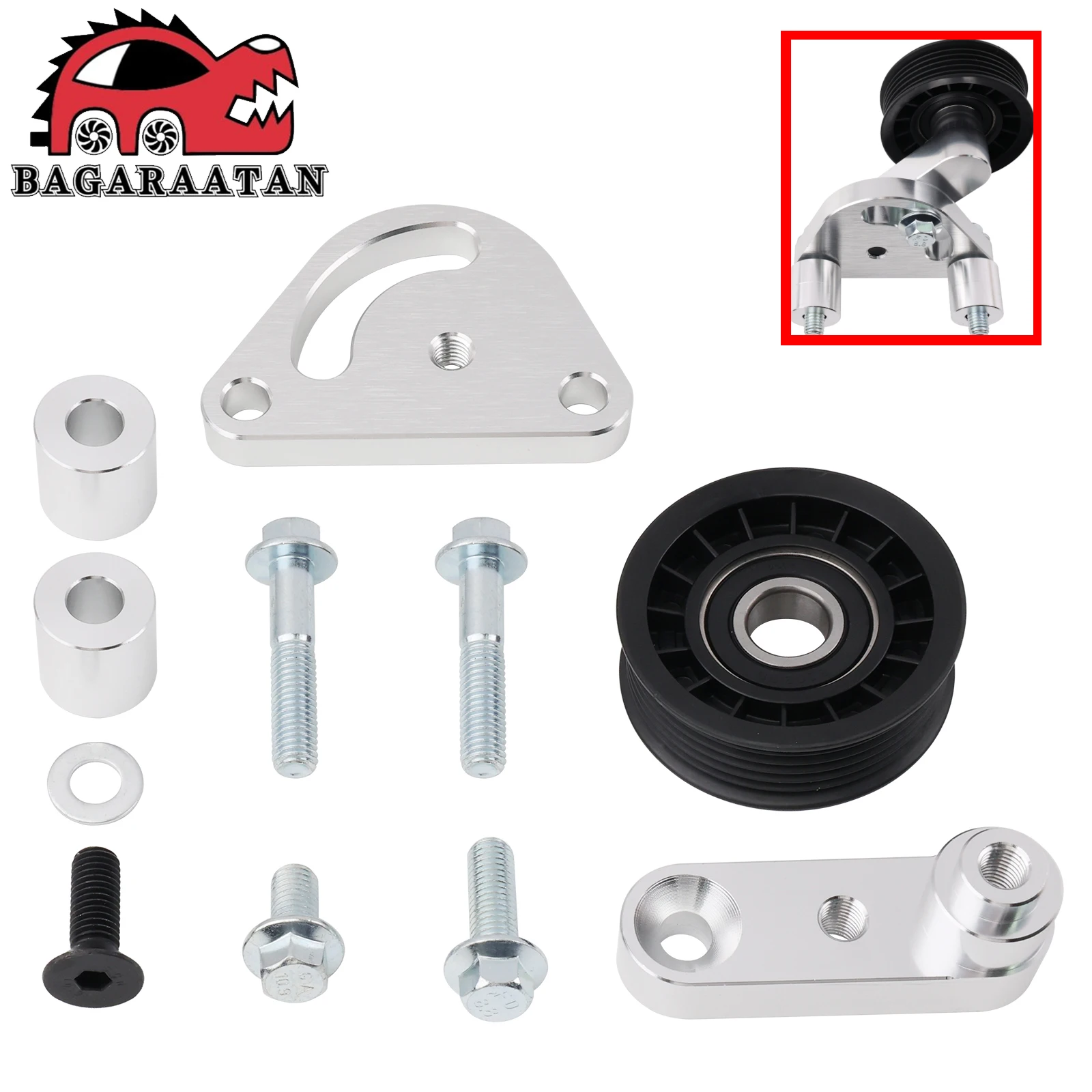 

For Chevrolet Corvette LS1 LS6 C5 1997-2004 Manual Belt Tensioner and Pulley Billet 5.7L V8 Engine Replace