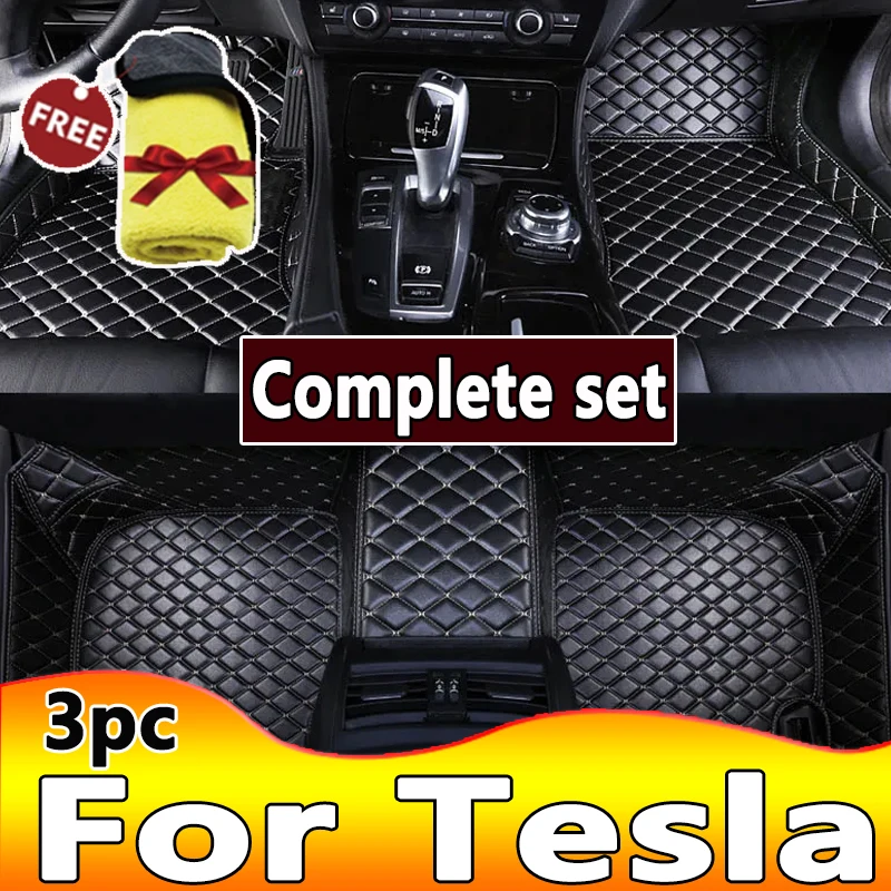 

Car Floor Mats For Tesla Model-3 Model-S Model-X model Y 5seat Car Accessories