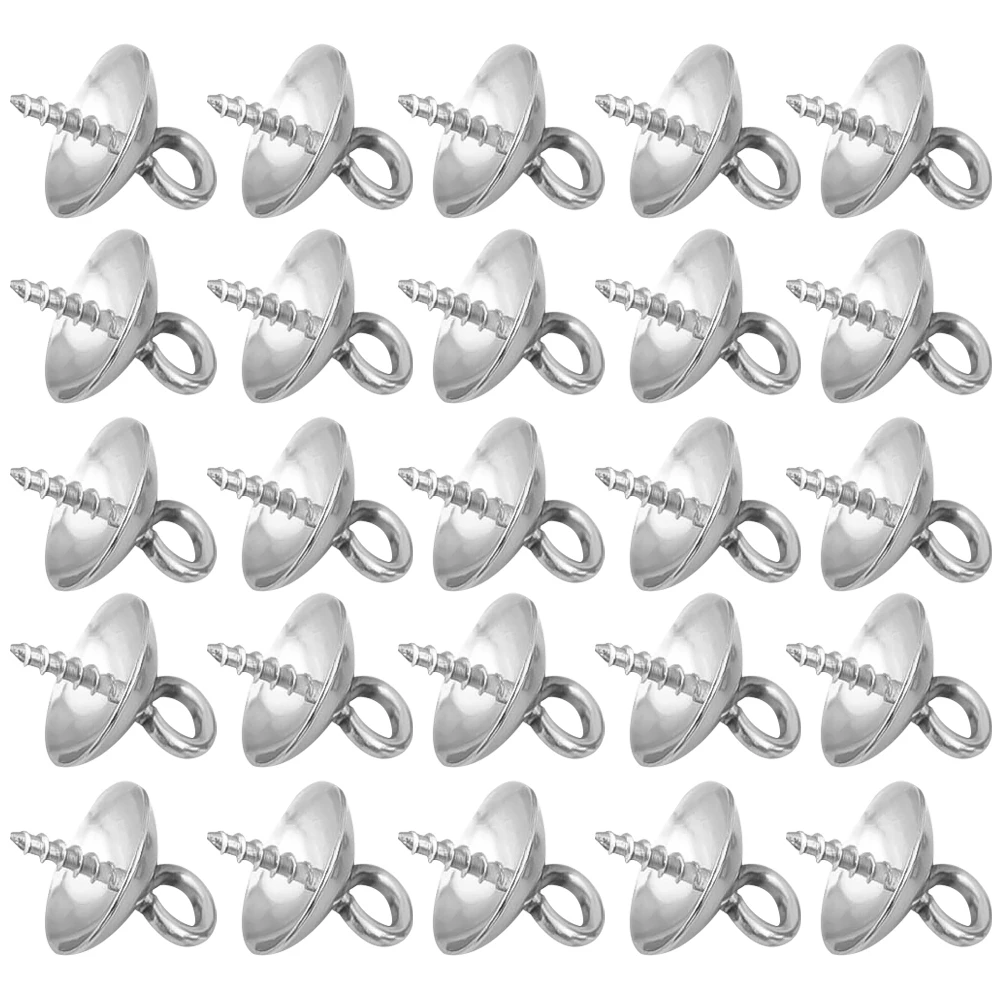 

100pcs Stainless Steel Diy Bowl Trays Pearl Bezel Round Pendant Jewelry Making Accessories Light Weight Anti-Rust Durable Diy