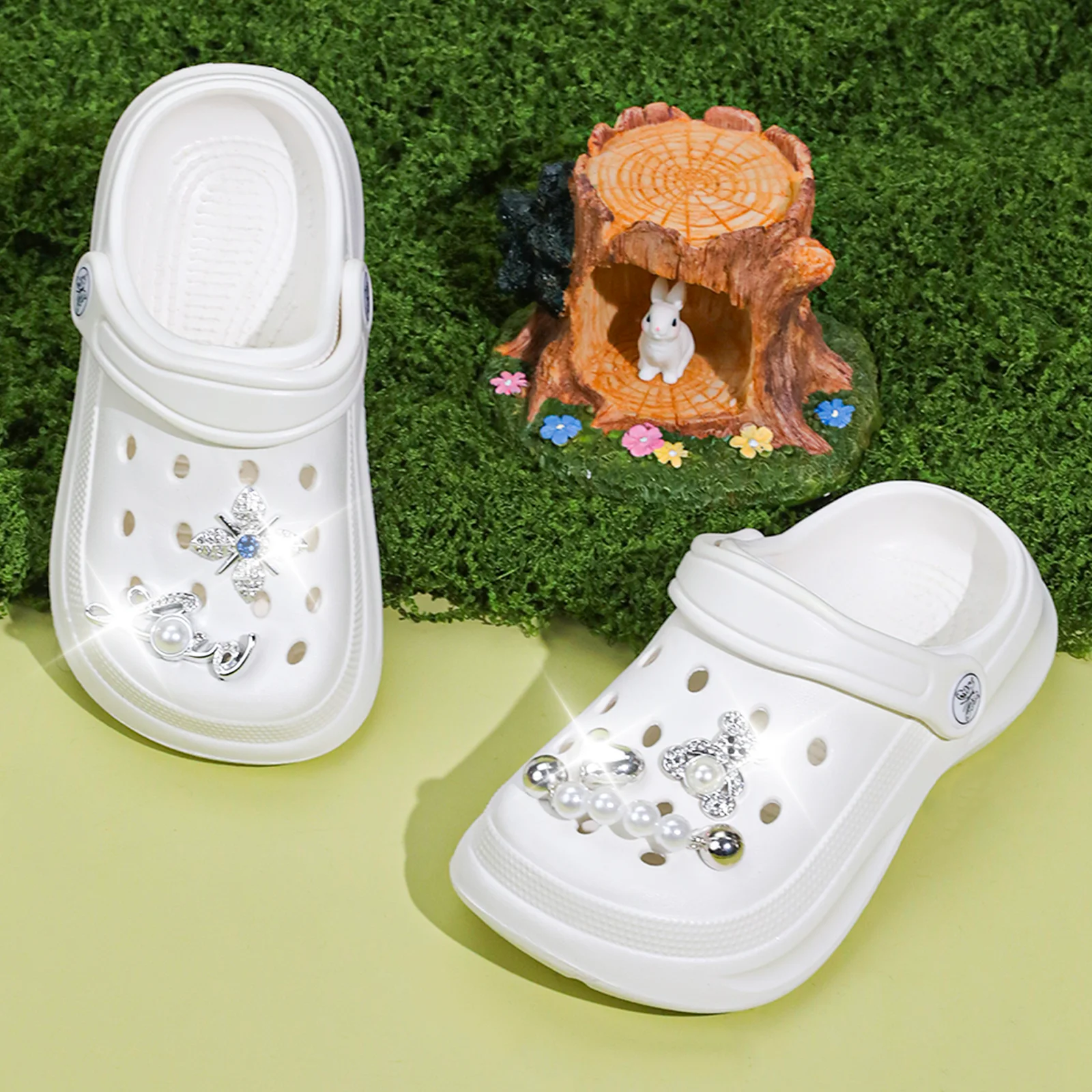 Kids Slip-On Clogs and Mules - Breathable, Waterproof, EVA Garden Shoes with Decorative Chain for Beach and Everyday Wear 168