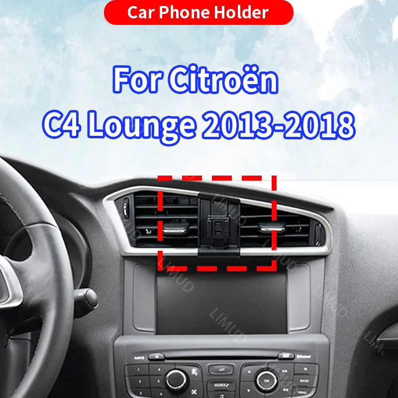 Para citroën c4 lounge 2013 2014-2018 suporte do telefone do carro de carregamento sem fio dedicado base fixa suporte de gravidade acessórios automóveis