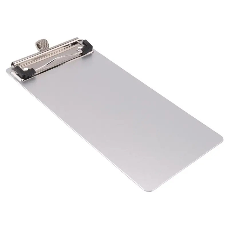 Metal Aluminum Clipboard With Pen Holder Mini Aluminum Pocket Clipboard A5 Clipboard For Office School Customer Favorite