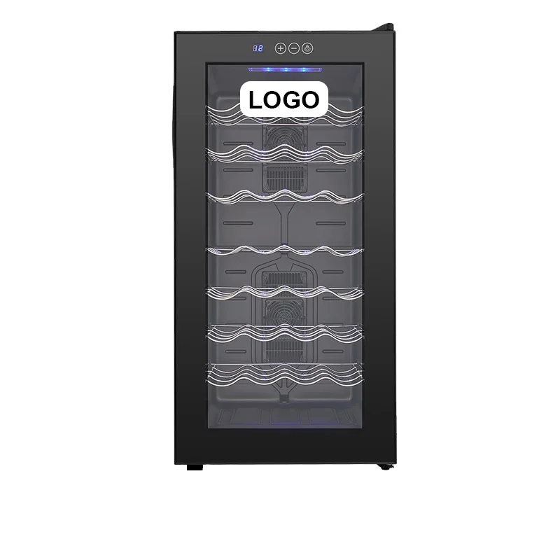 78L glass door display 32 bottles custom logo wine cooler refrigerator cooler