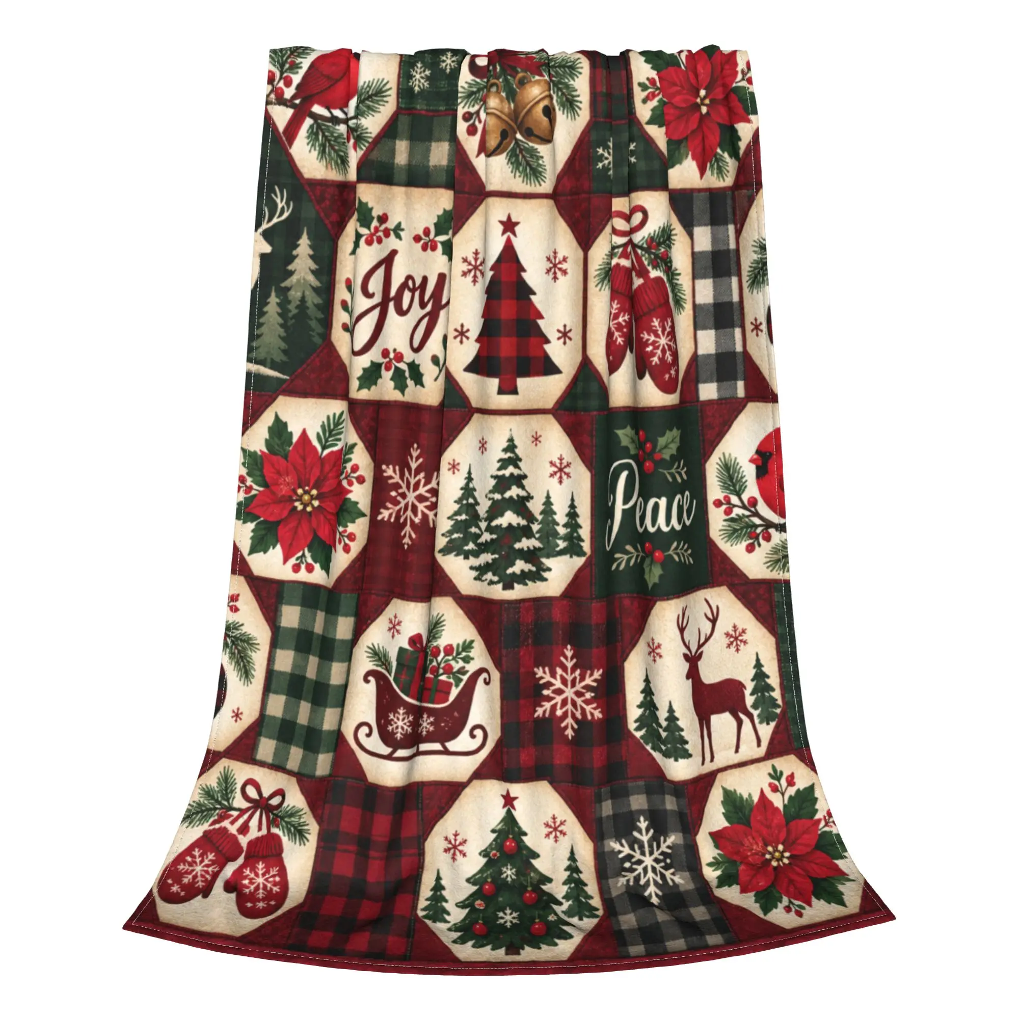 1PC Christmas Quilt Close-Up  Blanket Throw Super Cosy Plush Living Room Sofa