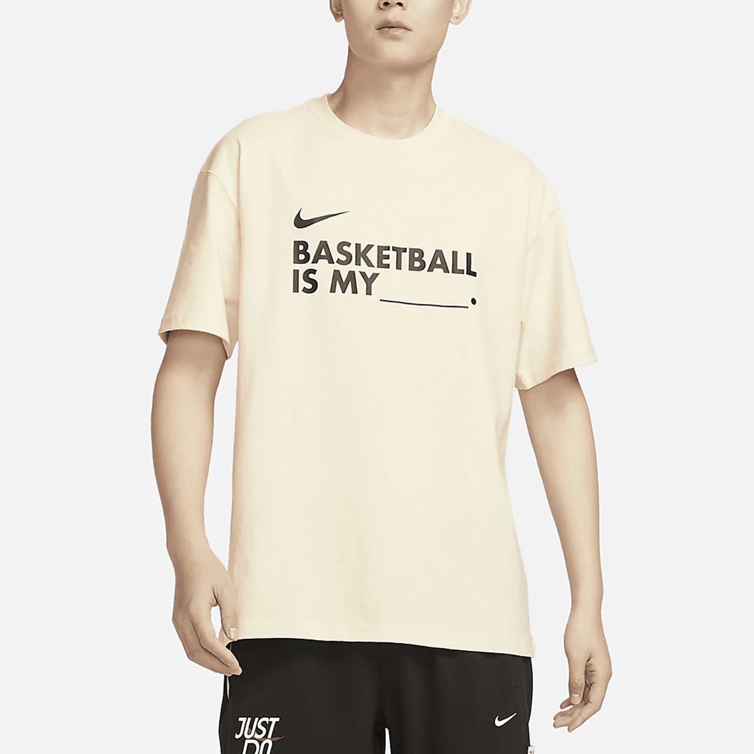 Nike Authentic New Men's Letter Print Loose Basketball Sports Short Sleeve FN3706-113