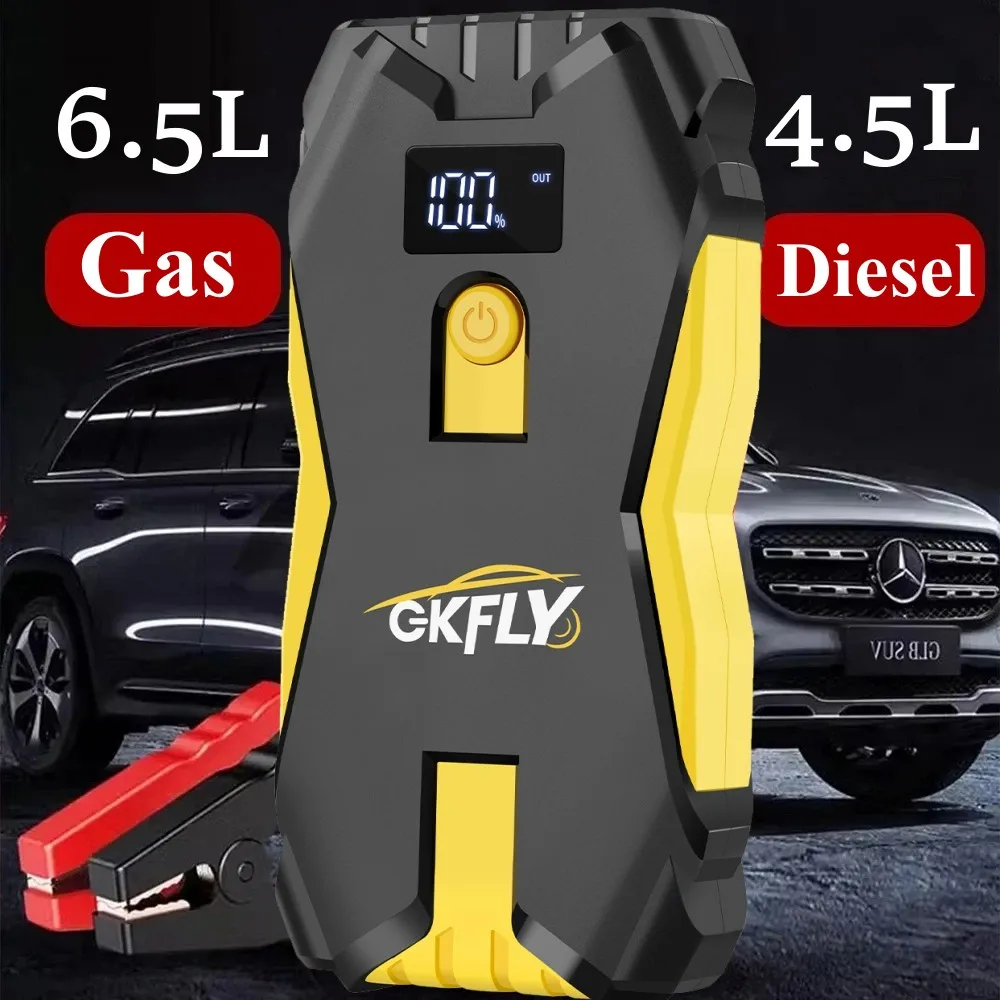 GKFLY 1200A Car Jump Starter Power Bank 12V 18800mAh Starting Device Emergency Car Battery Charger Booster Buster For 6.5L 4.5L