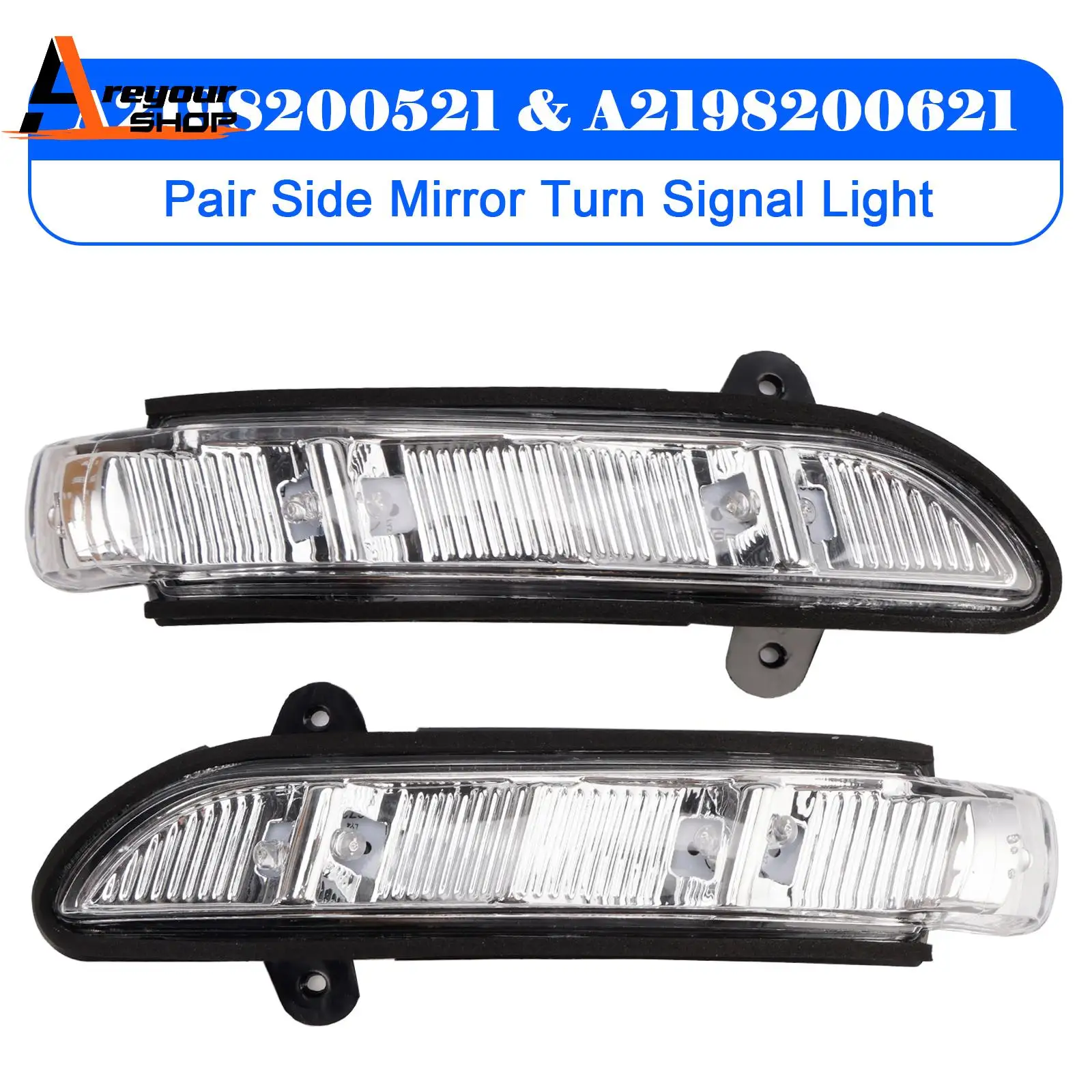 

Pair Side Mirror Turn Signal Light for Mercedes-Benz W216 W221 W211 W219