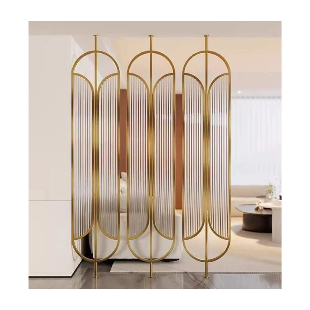 

Folding backyard privacy metal screen partition indoor partition decoration outdoor screen wall brass screen room partition