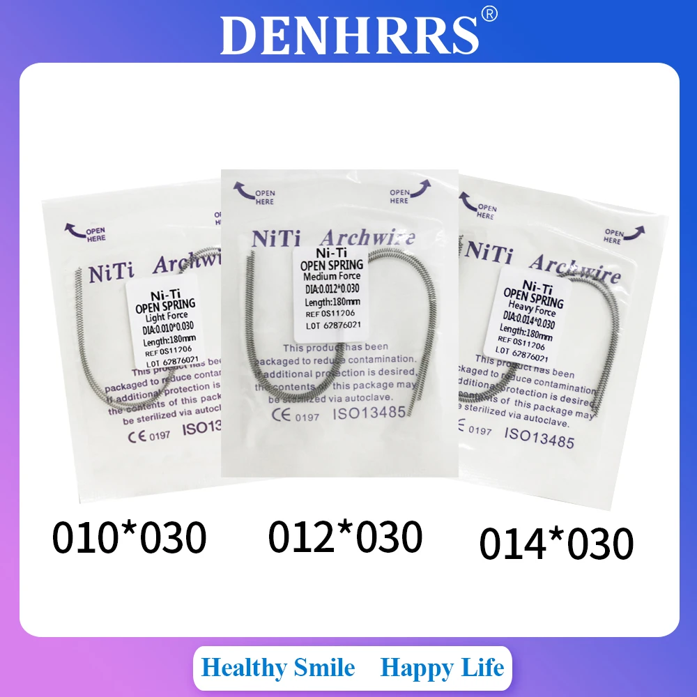 

180 мм стоматологическая ортодонтическая открытая спиральная пружина Niti, эластичная спиральная пружина 0,010/0,12/0,014, стоматологические материалы, инструменты