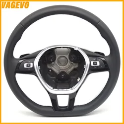 Full leather multifunctional steering wheel, optional buttons and paddles for VW PQ POLO, Car Accessories