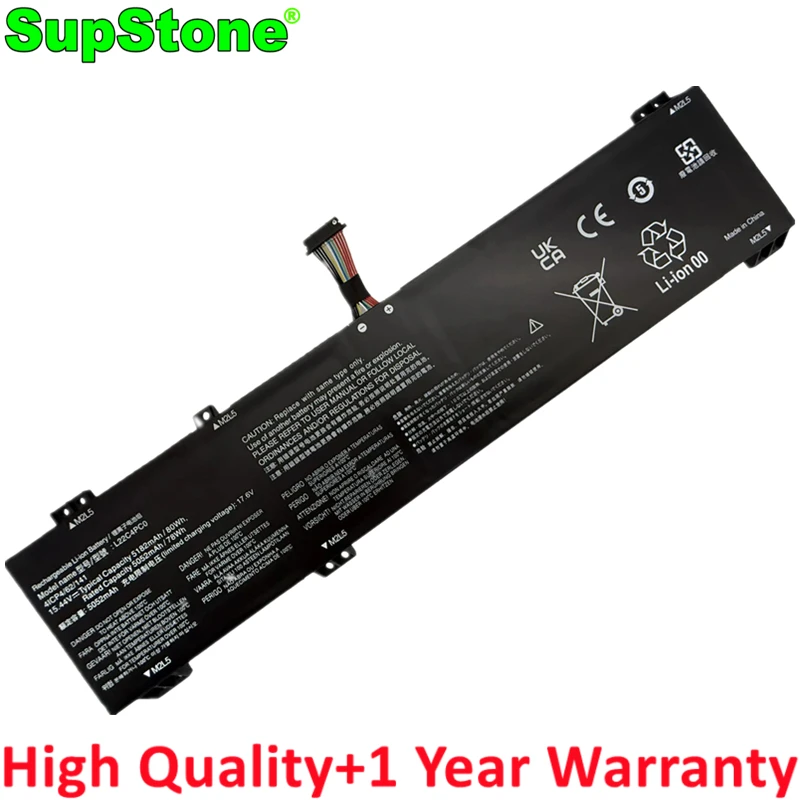 L22C4PC0 Laptop Battery For Lenovo LEGION Y9000P Y9000K R9000P R9000K 2023/24,16IRX8 16ARX8,16P G4 IRH-21J8,L22B4PC0 L22M4PC0