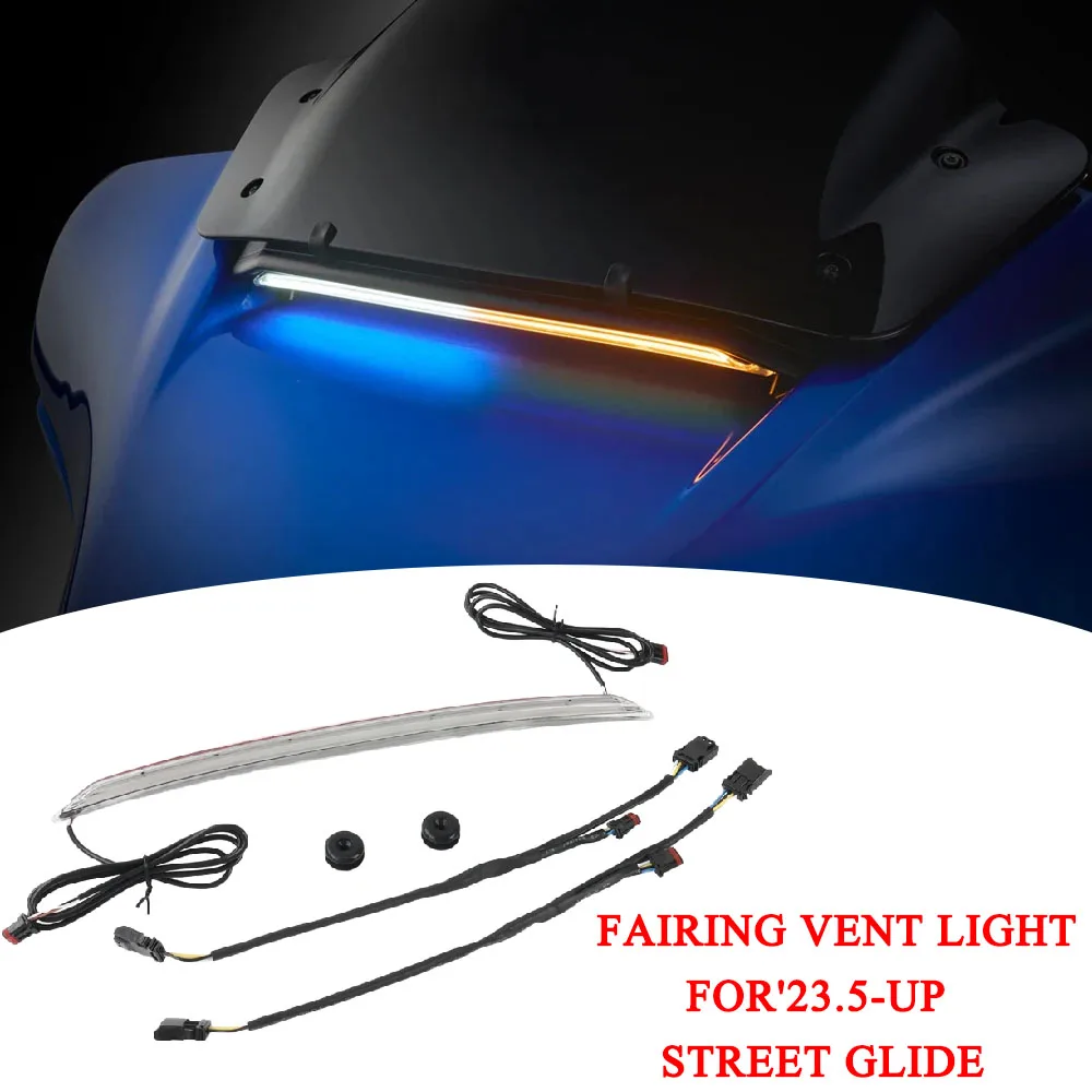 

Светодиодная центральная вентиляционная лампа для ветрового стекла, подходит для Harley Touring CVO Electra Street Glide Ultra 2023-2025 - Высокая яркость