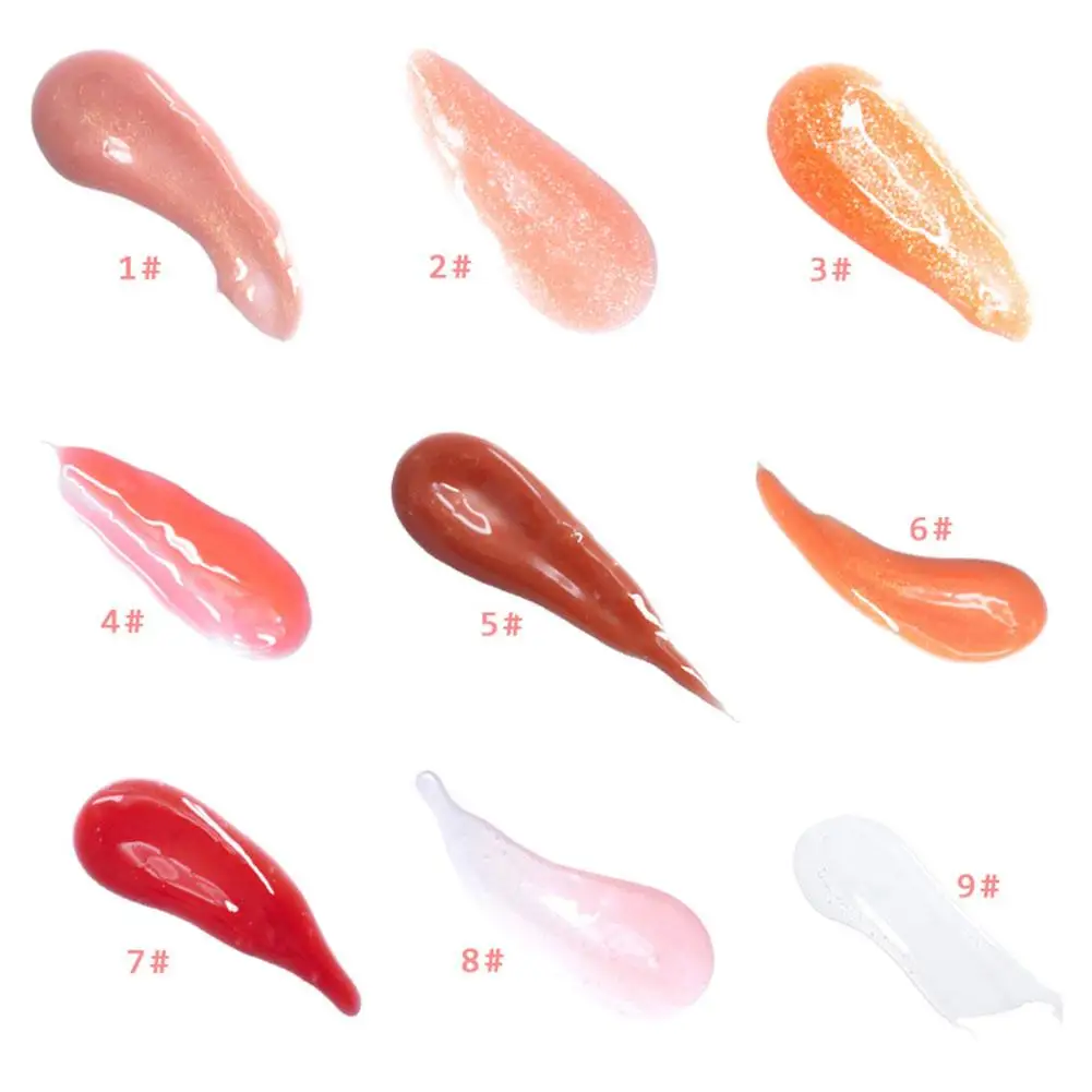 Korean Fruit Crystal Jelly Lip Oil Hydrating Plumping Lip Gloss Tinted Clear Lip Balm for Girls Daily Cosmetics