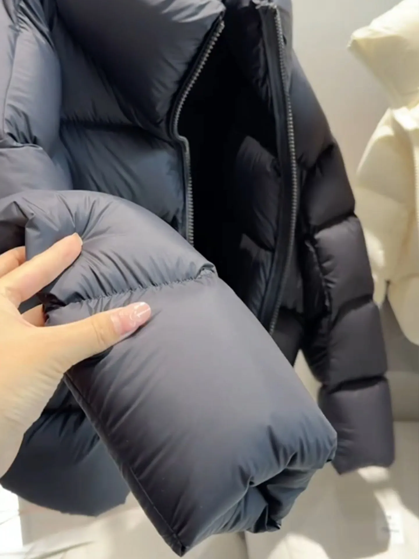 Sli ort Puffer Jaet Casaco feminino de pele sintética Puffa inverno Thi Casacos Ele Sle Regular Fit Du down