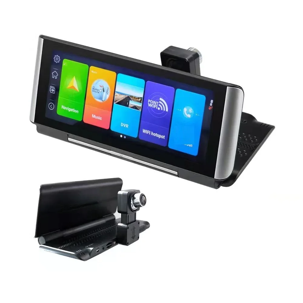 Dual camera WiFi touch screen car recorder, Android system GPS positioning application controlling driving recorder