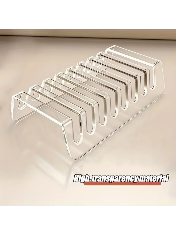 6/8 Cells Multi-device Tablet, Electronic Storage Box, Desktop Phone Charging Storage Rack, Stand, Acrylic, Easy to Organize