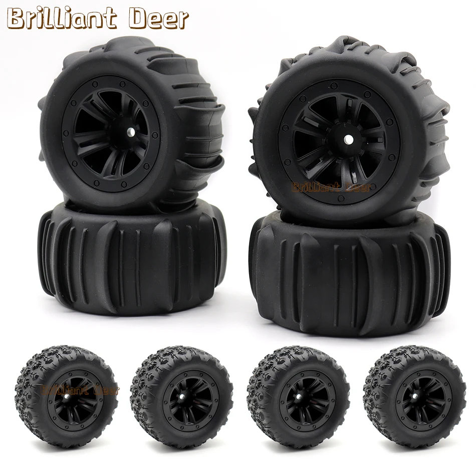 85mm 12mm Hex Paddle Tires Monster Truck Wheel Upgarde Parts for Wltoys 144001 144010 MJX 14210 16210 SCY 16101 16102 RC Car