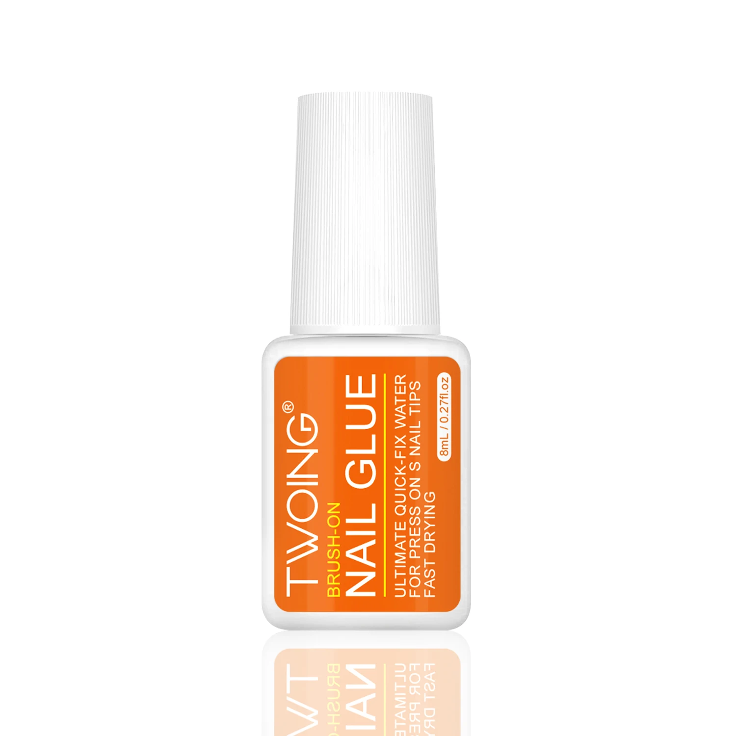 Twoing waterdichte vloeibare nagellijm, langdurig en sneldrogend, formaldehydevrij, compatibel met acrylnagels nepnagels