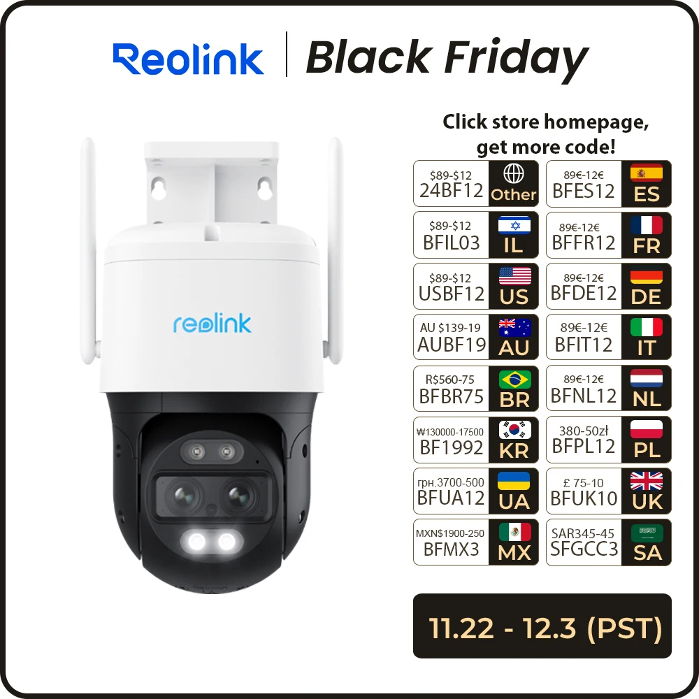 Reolink Trackmix Series WiFi 4K Outdoor Security Camera Dual-Lens Motion Tracking 8MP PTZ Cam 6X Zoom AI Human Detect IP Camera