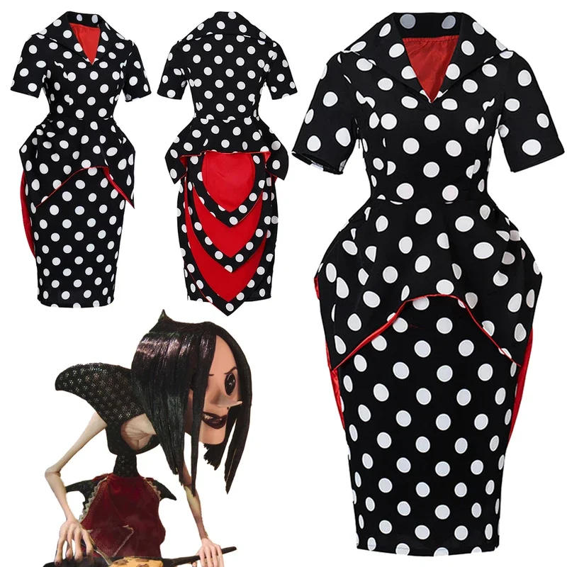 Coraline Mother Cosplay Fantasy Skirt Suits Cartoon Movie Secret Door Costume Disguise Women Roleplay Fantasia Outfits Female&J1