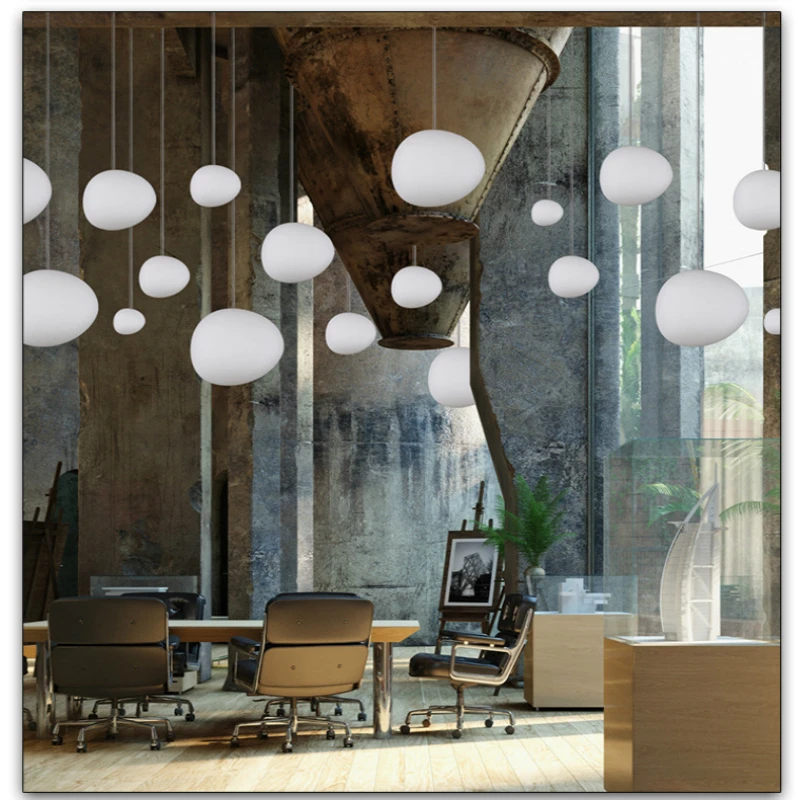 Modern Pendant Light Led Glass Ball White Nordic Hanging Lighting Fixture Living Room Bedroom Dining Corridor Kitchen Decor Lamp