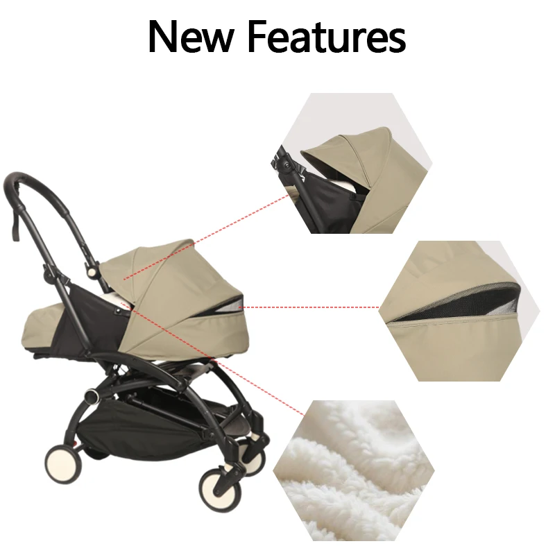 Stroller Accessories 0+ Newborn Pack Fit YOYO/YOYO2/YOYA Sleeping Basket 0-6M Baby Birth Nest Winter Warm NOT Include Stroller