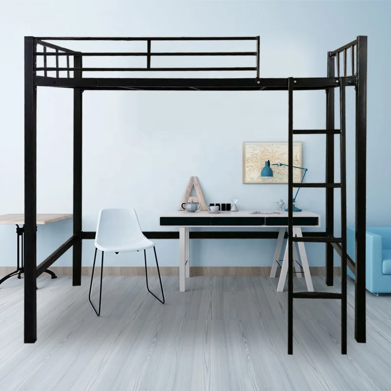 Dormitory Bedroom Furniture Bunk Bed With Desk And Shelf And Mattress Loft Metal Beds view 5
