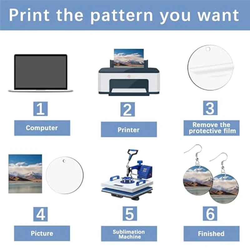 

2025 Hot Style 210Pcs Sublimation Earring Blanks, Double Sides, 70 Sublimation Blank Products With 70 Hooks And 70 Jump Rings Fo