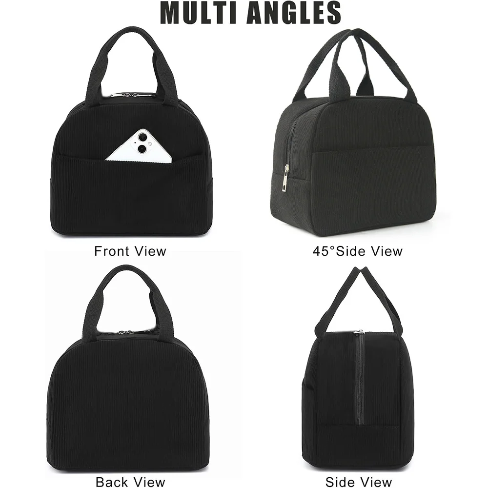 قابلة لإعادة الاستخدام الحرارية معزول بينتو حقيبة التطريز المحمولة سروال قصير حقيبة الغداء للطفل مثالية للذهاب إلى المدرسة/رحلات العمل السفر