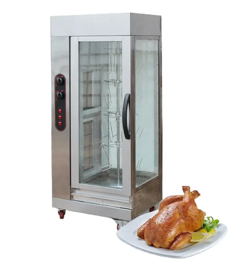 New  Stainless Steel Commercial Chicken Rotisserie Machine Gas Spit Roaster Rotisserie Oven for Chicken Roast