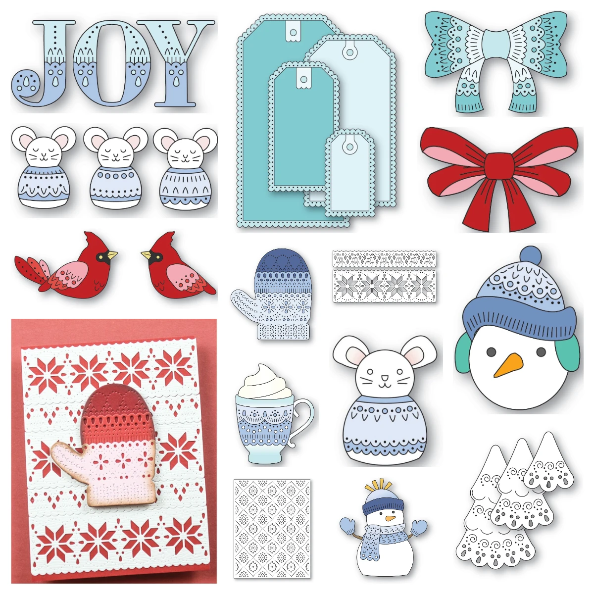 عيد ميلاد سعيد المجمعة ثلج القوس الماوس الدب صدفي تحديد العلامات يموت قطع DIY 2025 جديد سكرابوكينغ بطاقة واضح Stamps يموت #1