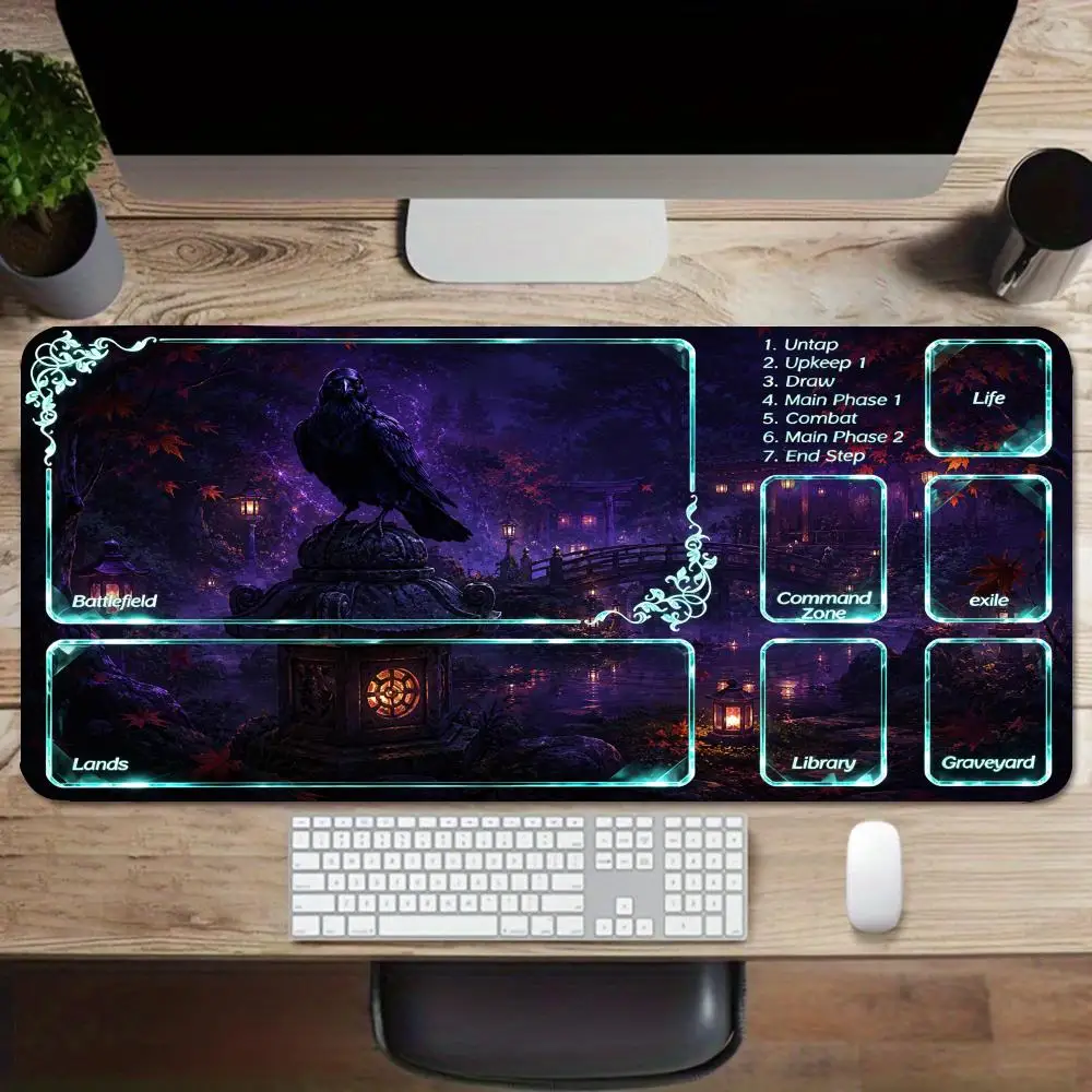 Error signal warning sci-fi mousepad metal dial print long table mat for study office keyboard