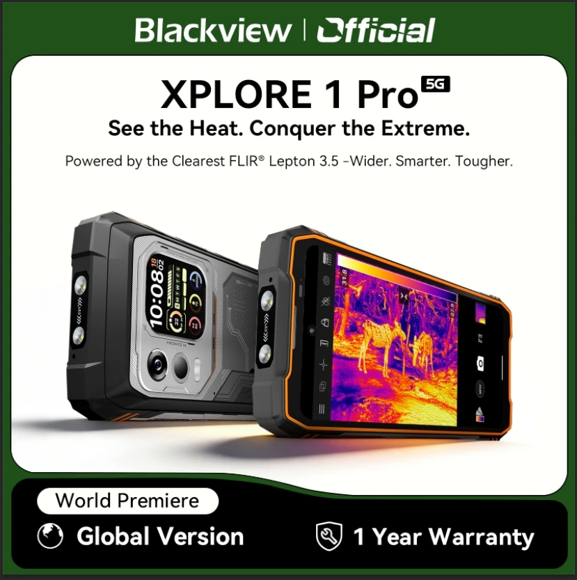 Blackview XPLORE 1 Pro Rugged Smartphone,Android 15,6.78'' 2.4K Display,12GB+256/512GB,20000mAh, Thermal Imaging Backed by FLIR