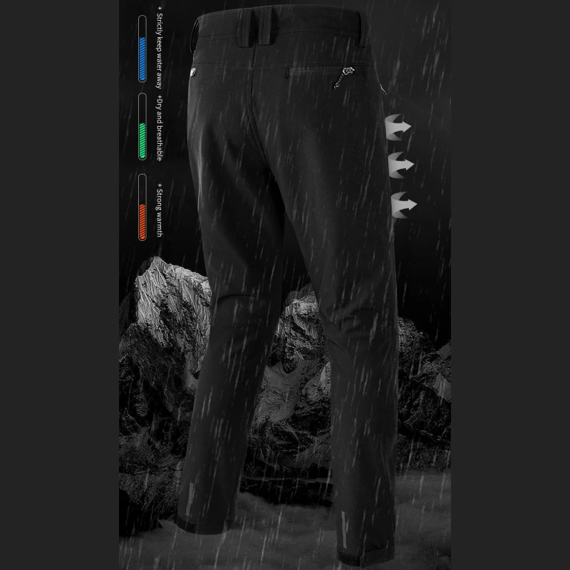 CE2 Level Winter Motorcycle Riding Pants Thickened Waterproof Long Pants Riding Casual Work Pants Trousers Protective Gear