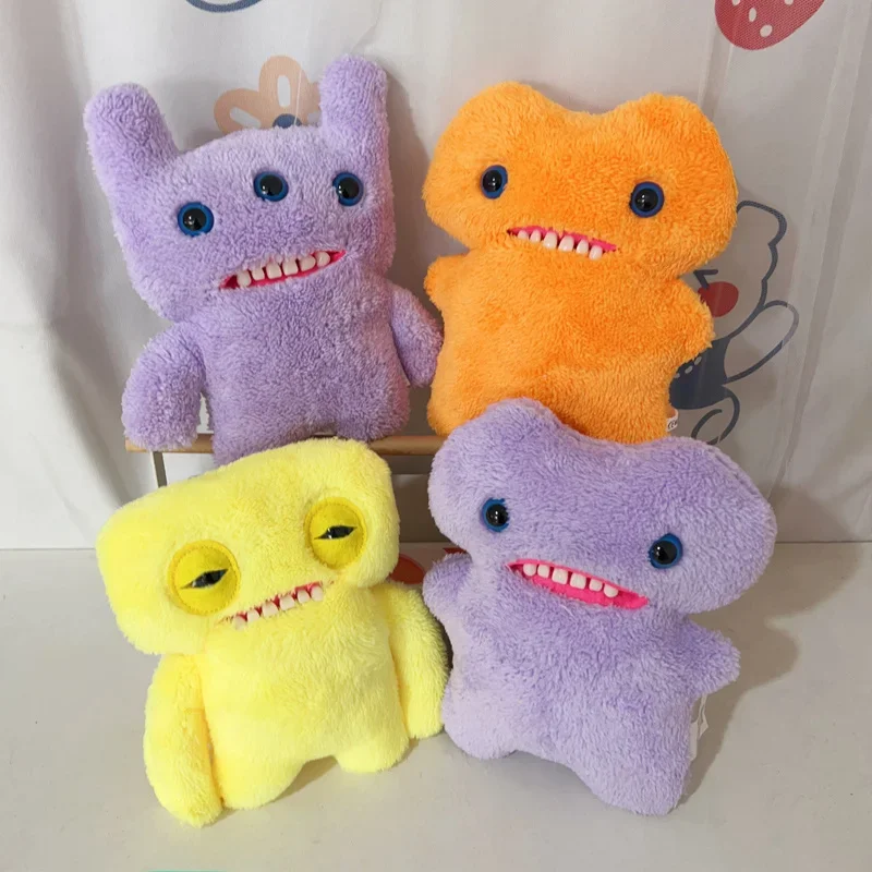 22cm Cartoon Funny Ugly The Block Monster Plushies Rainbow Crazy Rabbit Monster With Tooth Stuffed Monster Peluche Xmas Gifts