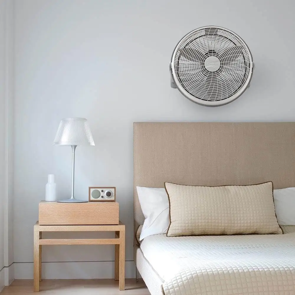 พัดลมหมุนเวียนอากาศติดผนังขนาด 20 นิ้วพัดลมกล่องไฟฟ้าแบบพกพาพร้อมการตั้งค่าความเร็ว 3 ระดับการออกแบบสั่นน้ําหนักเบาใช้ในร่ม