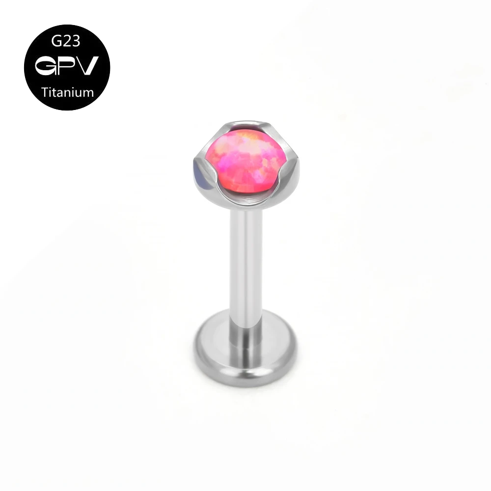 1PCS Simple G23 Earrings Inlaid With 3mm Zircon European And American Fashion Titanium Piercing Jewelry Classic Ear Bone Nails