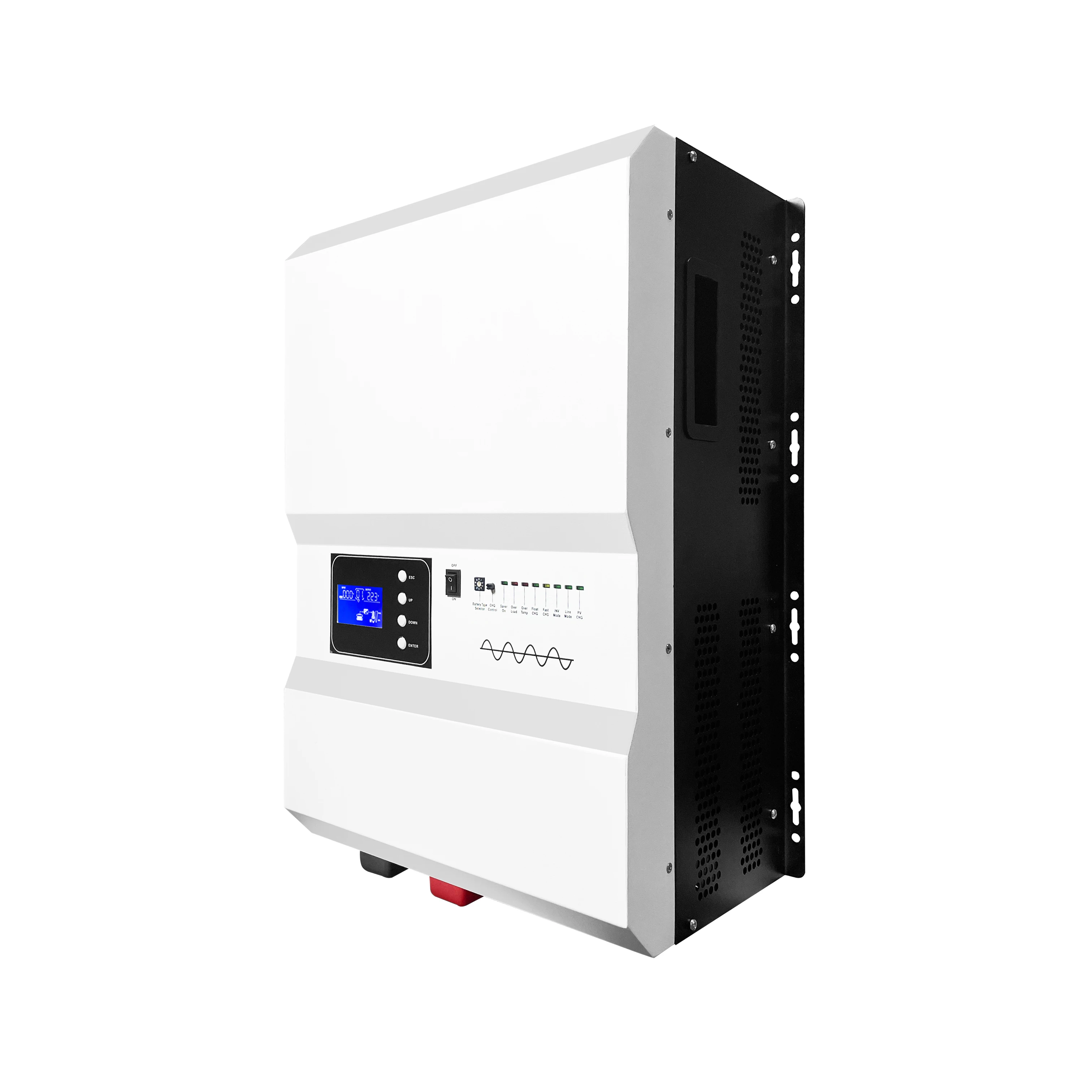 HET 12KW Solar Inverters High Invert Efficiency Hybrid Power Inverter Low Frequency 200A  Charger 5000W 6000W DC60V 72V
