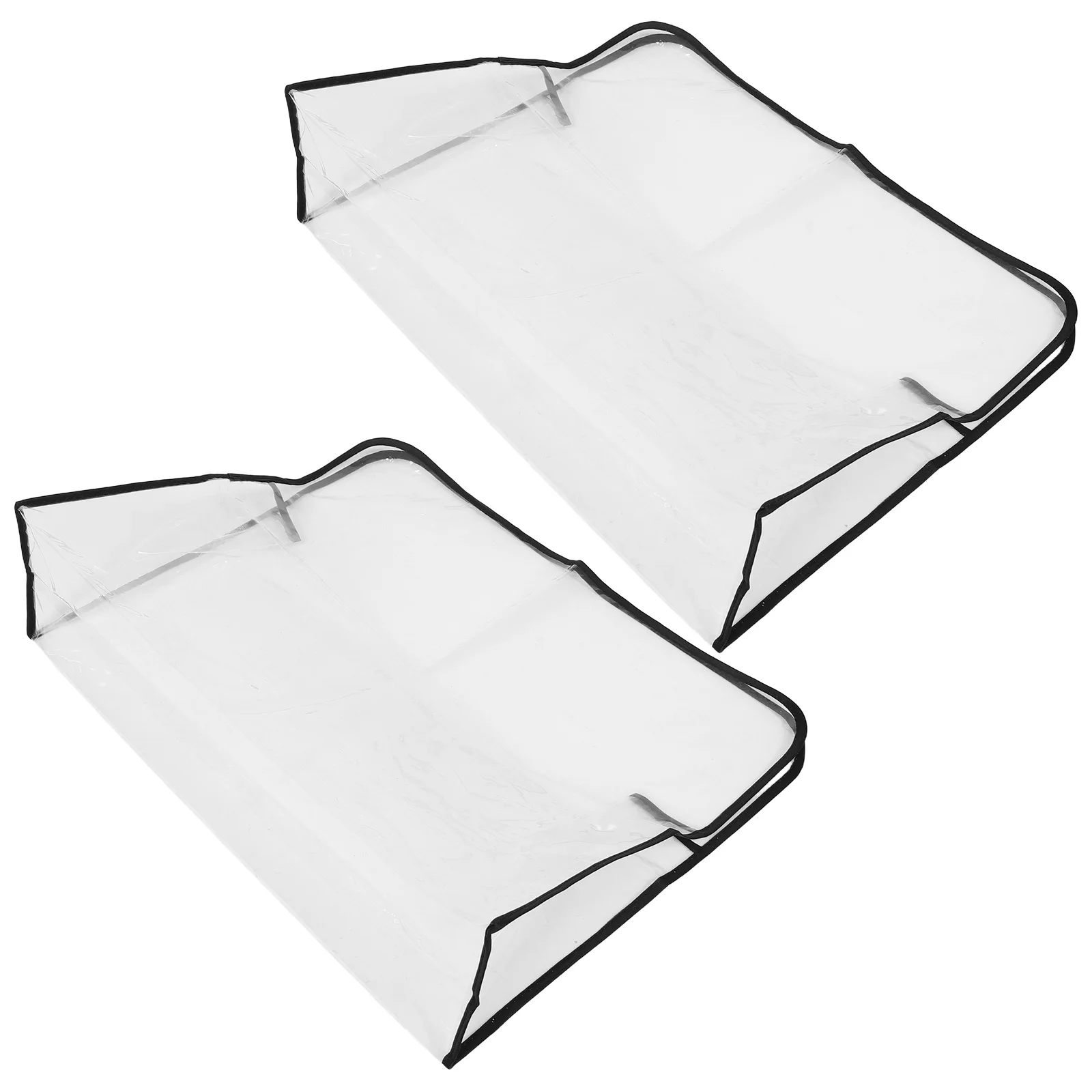 

2 Pcs Barber Chair Protective Cover Back Covers Seat Makeup Clear Salon Pvc for Protectors