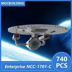 Enterprise NCC-1701-C Starship Model Moc Building Blocks Diy Assemble Bricks Space Series Educational Xmas Toys Gifts 740PCS