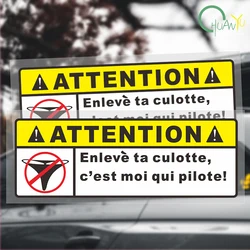 Panties Thong Attention Warning Strip Car Stickers Motorcycle Bike Car Bumper Window Racing Vinyl Surf Laptop Decals