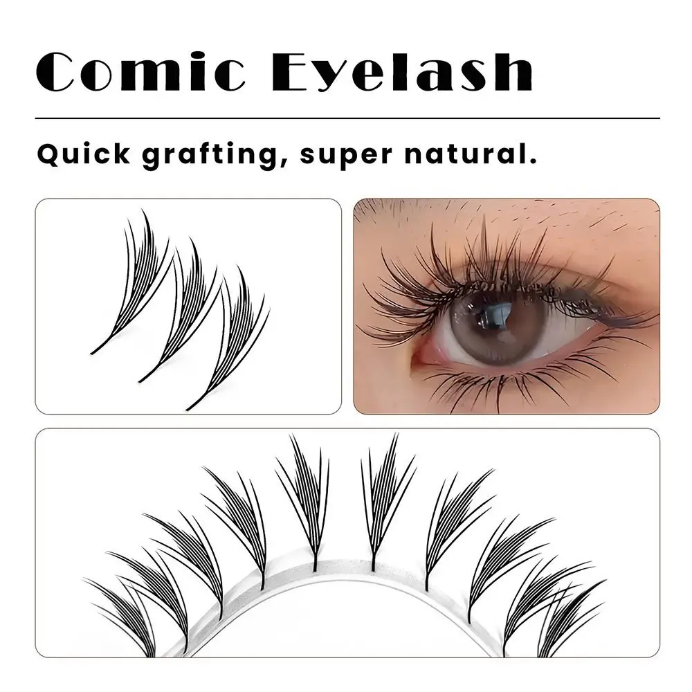 Nuovo kit di ciglia a grappolo a 12 file Singolo cluster Ali comiche Estensioni ciglia di visone C/D/CC Curl Ciglia finte Strumenti per il trucco degli occhi