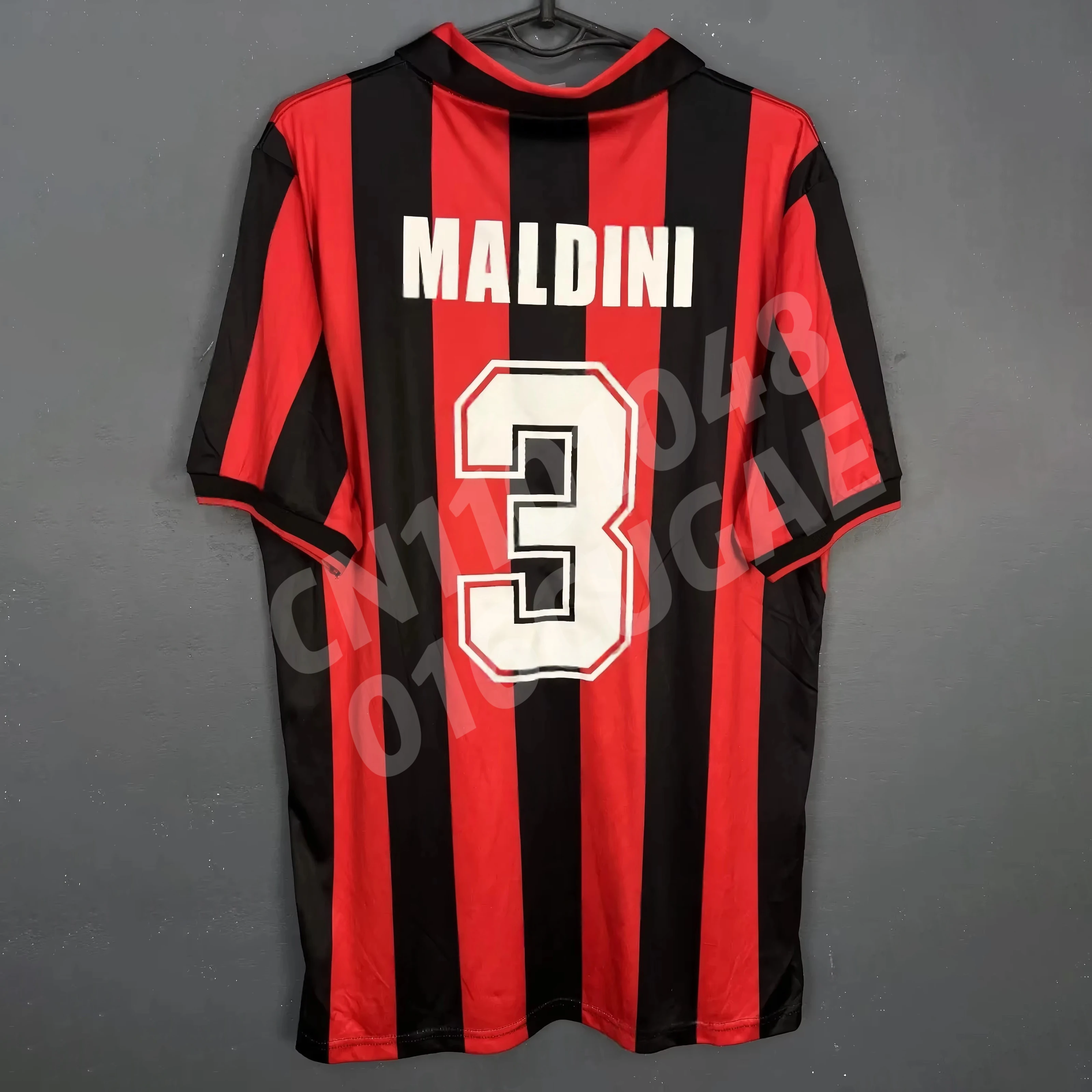 ريترو مالديني رقم 3 للرجال ميلان 1990_1992 كرة القدم قصيرة الأكمام ثلاثية الأبعاد تنفس طفل النساء التدريب الرياضي التجفيف السريع نادي كرة القدم