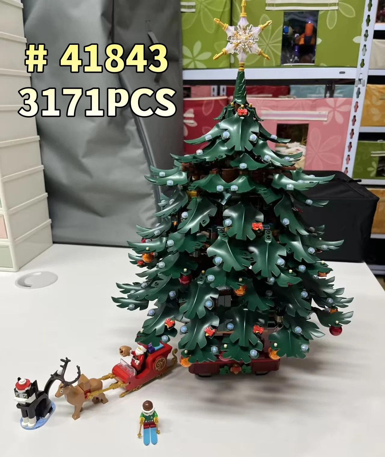 The Cheapest 3171PCS  Christmas Family Tree Decoration Building Blocks Model Building Bricks DIY Toys For Kids Birthday Gifts - view 2