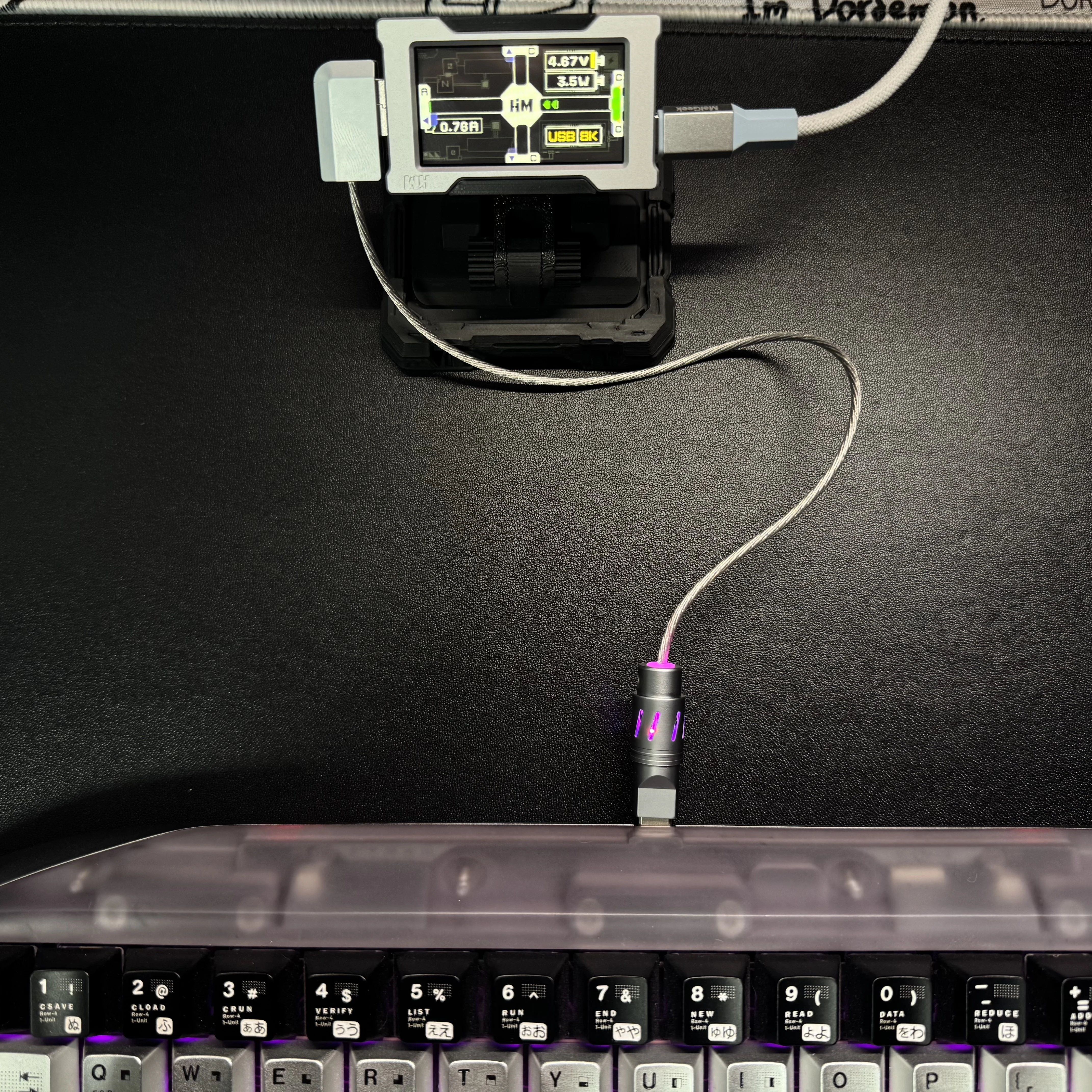 Ultra-fine ultra-soft hub8k data cable, magnetic control switch lamp, keyboard, short line, liquid nitrogen silver wire base
