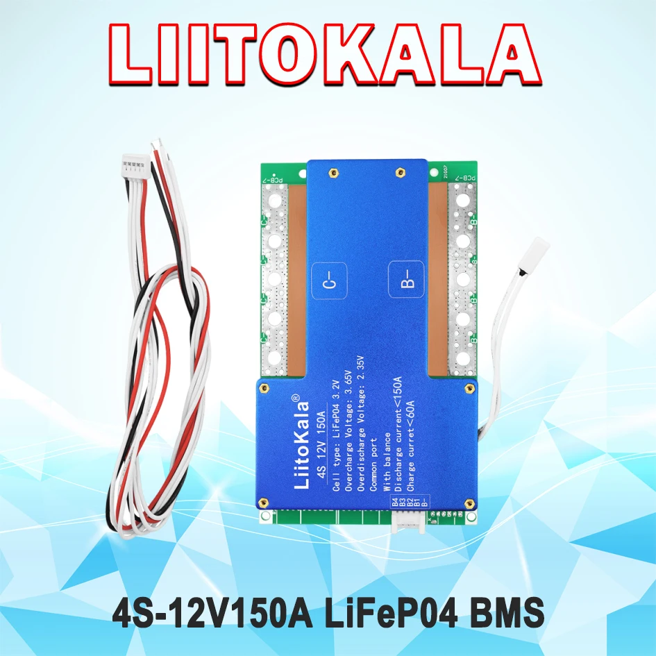 

LiitoKala 4S-12V150A-BMS Защитная пластина для литий-железо-фосфатной батареи