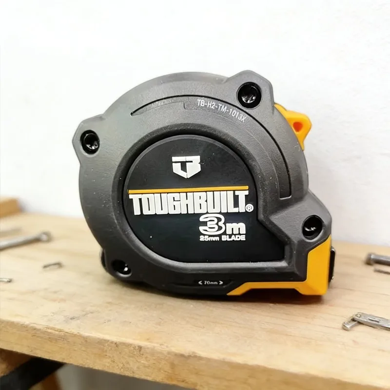 TOUGHBULILT TB-H2-TM-1013X 3M High Precision Wear Resistant Steel Tape Measure With Automatic Rewinding Construction Hand Tools