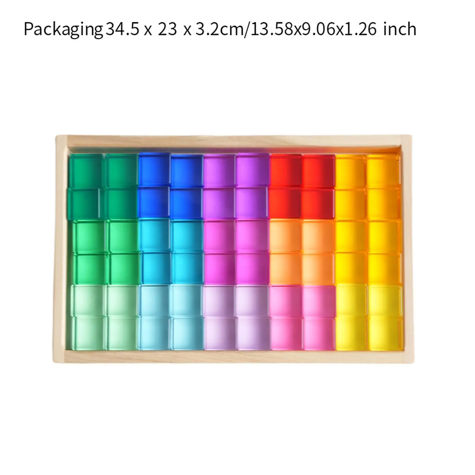 Décennie s de cubes en acrylique pour enfants, jouets d'entraînement mentaires oriel, 15 couleurs, 60 pièces